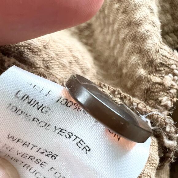 Lost and wander garmentory Alicia wide leg corduroy pants button fly neutral M - Picture 6 of 10